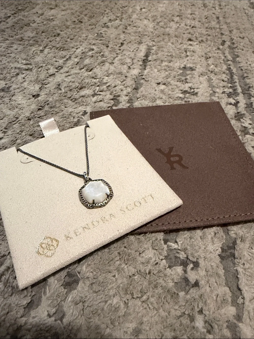 Yellow Rose Davis by Kendra Scott White Mother-of-Pearl Pendant Necklace